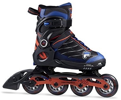 Fila FILA chłopcy wizy Alu Inline Skate, czarny, 32-35 010618130