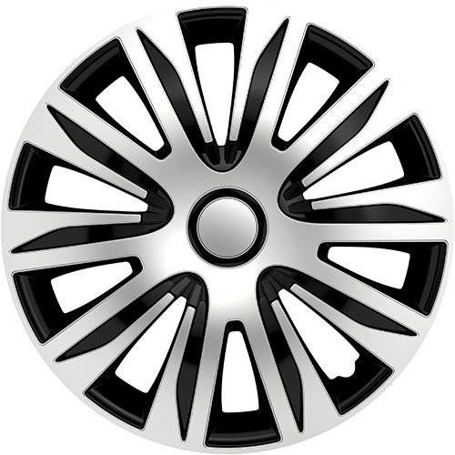 Autostyle Nardo 5206 zestaw kołpaków, polipropylen, 40,64 cm (16), kolor: srebrny/ czarny NARDO SILVER BLACK 16