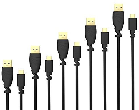 KabelDirekt Przewód 5 X bezpośrednio kabel micro-USB 2.0  Top Series, czarny 845