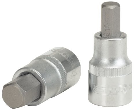 KS Tools 911.1306 1/2 cala nasadka na bity do śrub z łbem walcowym z gniazdem sześciokątnym klucz nasadowy, krótkie, 6 MM 4042146045923