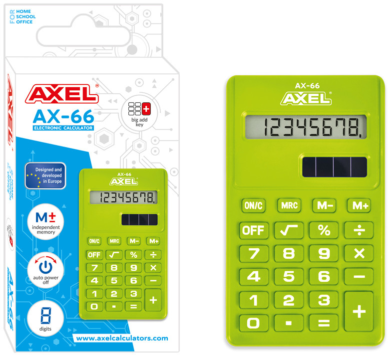 AXEL Kalkulator Ax-66 Ziel pudełko 50/200