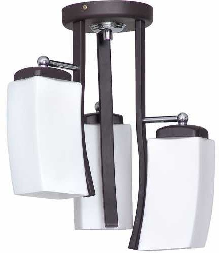 Luminex Plafon lampa sufitowa Ares 3x60W E14 biały/wenge 4190