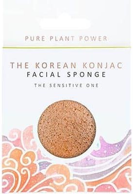 Konjac Gąbka Konjac Premium The Elements - Powietrze z różową glinką i rumiankiem do cery wrażliwej