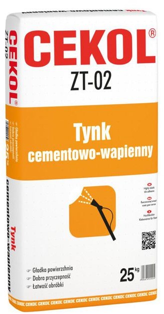 Cekol Tynk CEMENTOWO-WAPIENNY ZT-02 szary
