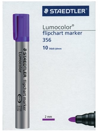 Staedtler Lumocolor 356  6 marker do flipchartów końcówka okrągła 10 sztuki Fioletowy 356-6