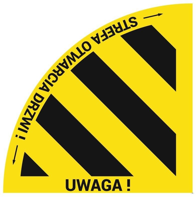 Naklejka Podłogowa Strefa Otwarcia Drzwi ZP045