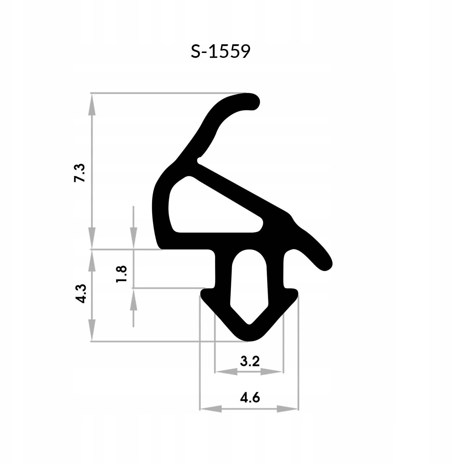 Uszczelka do Okien Pcv Aluplast S-1559 - 50m