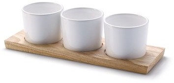 Continenta zestaw do serwowania gumowe drzewo z drewna i ceramiki 28 X 9 X 7, 5 cm Continenta _3946