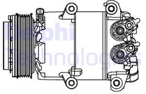 DELPHI Kompresor, klimatyzacja CS20466 CS20466