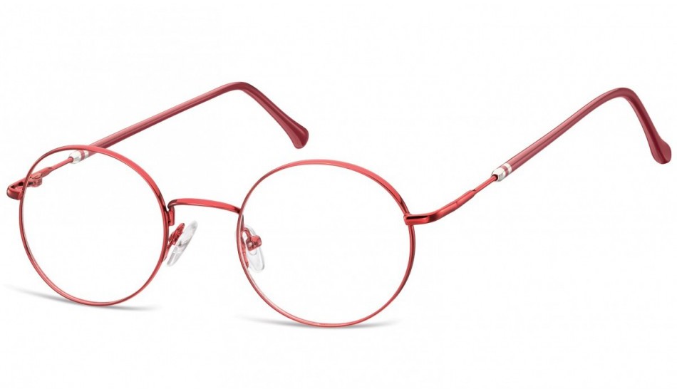 Stylion Lenonki okrągłe Okulary oprawki optyczne 926F czerwone