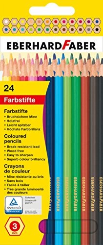 Eberhard Faber Hexagonal-etui z kartonu, 24er VE = 1 Pastel 514824