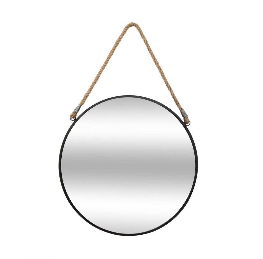 Okrągłe lustro ścienne na sznurze 38 cm 121409A