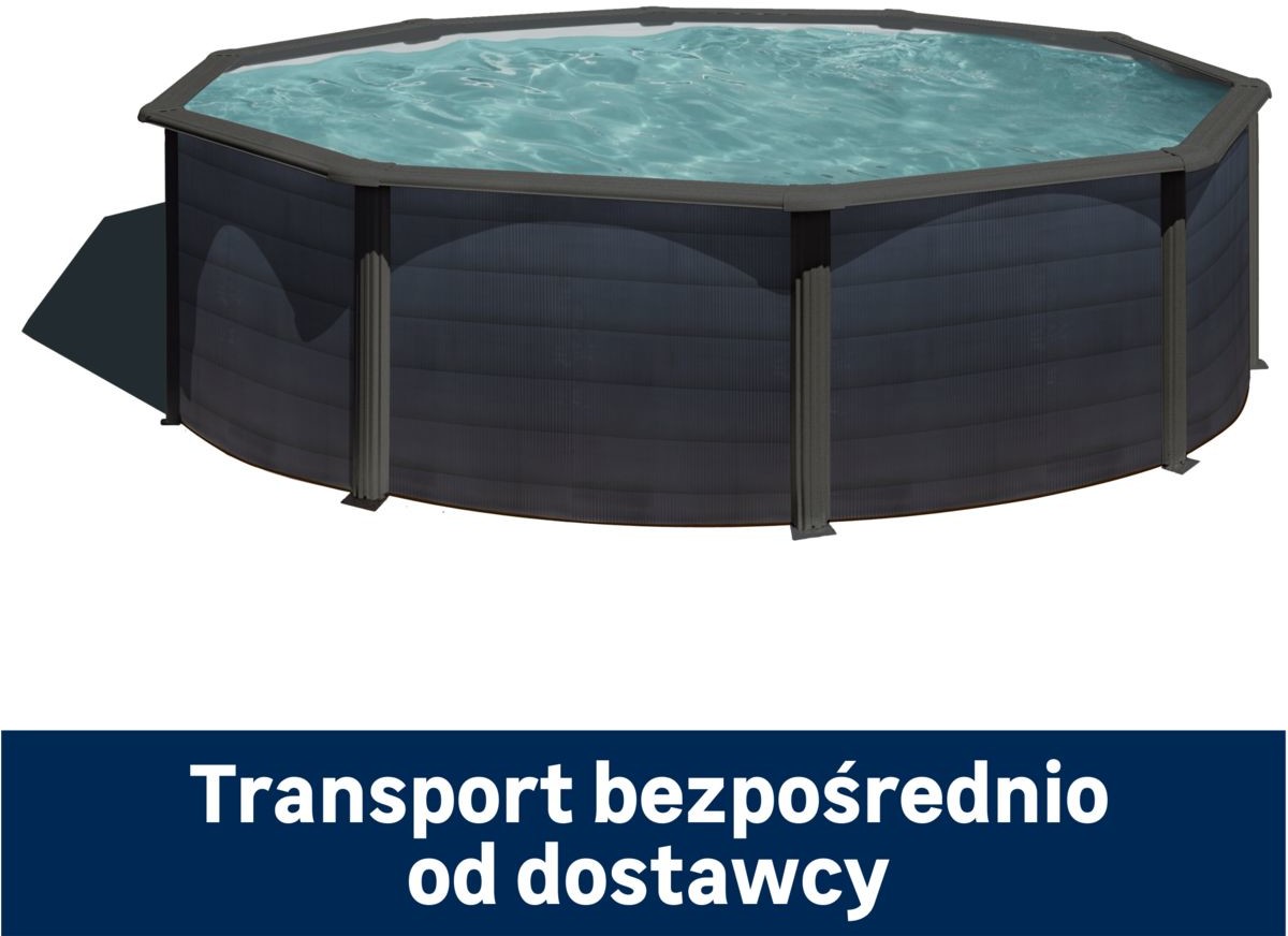 GRE Basen stelażowy 450x122 cm szary Dreampool Kea