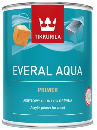 Tikkurila EVERAL AQUA PRIMER- akrylowy grunt do drewna, 0.9l