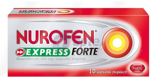 Reckitt Benckiser Healthcare Benckiser Nurofen Express Forte 400mg x10 kapsułek