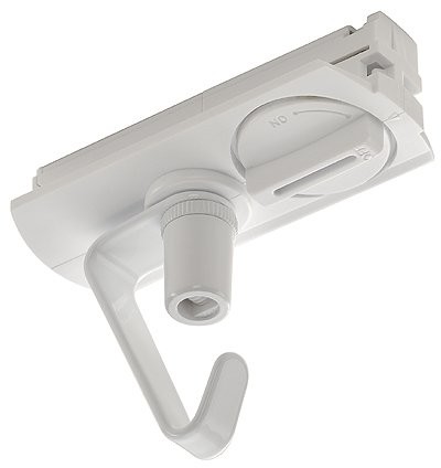 SLV Adapter do szyny 1-fazowy wysokiego napięcia, elektryczny z hakiem, biały 143171 143171