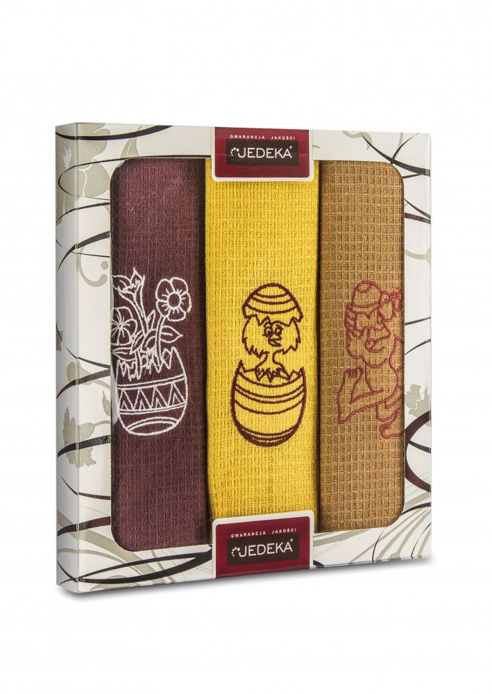 Jedeka Ścierki Kuchenne Uniwersalne Święta Wielokolorowe 64,5 X 45 Cm 3 Szt