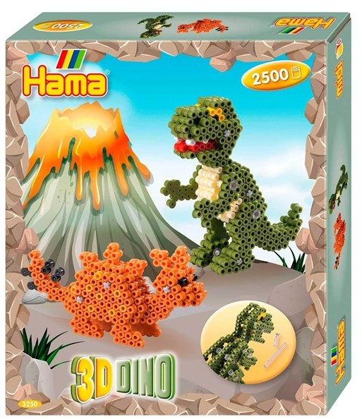 Hama Ironing Beads Set - 3D Dino 2500pcs. 3250