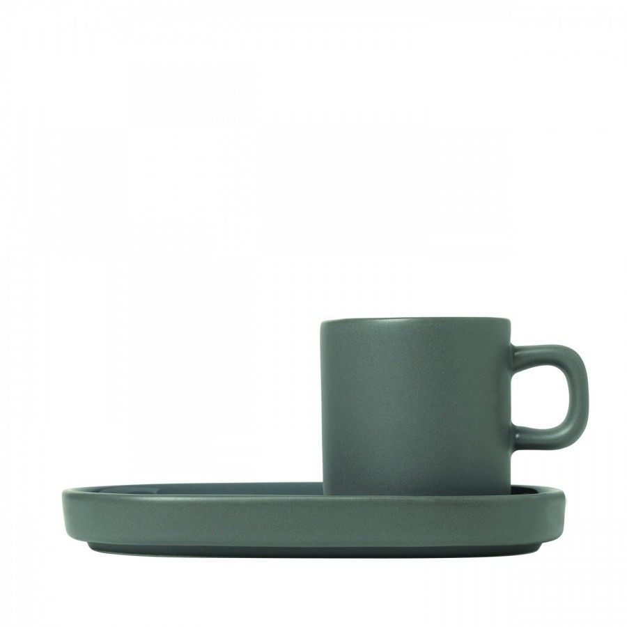 Blomus ZESTAW 2 KUBKÓW DO ESPRESSOZ PODSTAWKAMI MIO PEW B63972