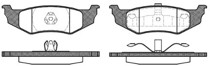 RoadHouse Zestaw klocków hamulcowych, hamulce tarczowe 2482.40