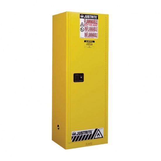 Justrite Safety Group Szafa Bezpieczeństwa ( 83 L) - 1-Drzwiowa Żółty Do 100 L. 2 Szt. Manualne 165Cm X 59Cm X 46Cm