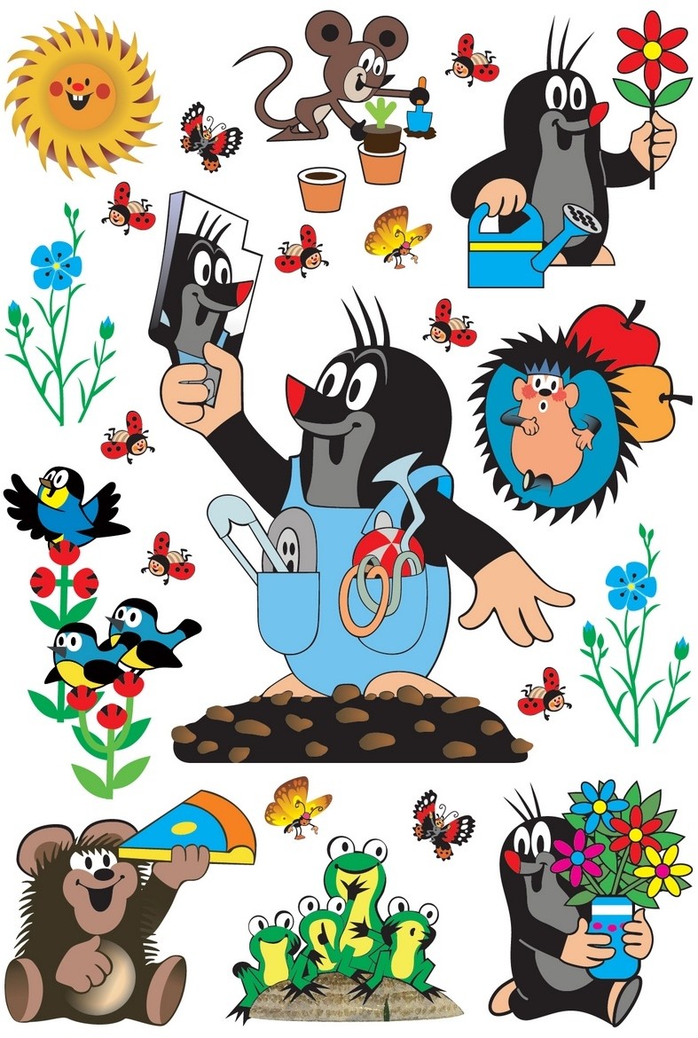 Naklejka Krecik i spodenki, 42,5 x 65 cm