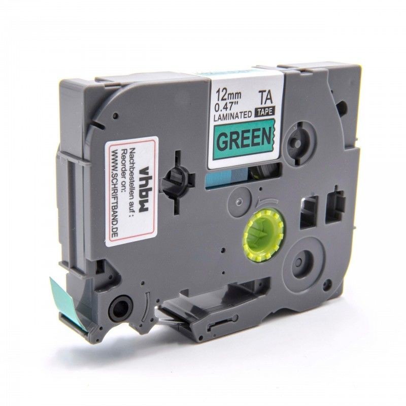 Brother TZe-V731, 12mm x 5,5m, czarny druk / zielony podkład, vinyl, taśma zamiennik