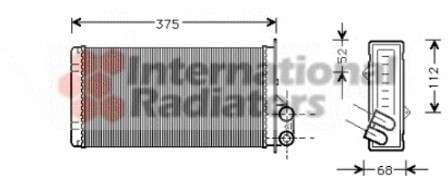VAN WEZEL Wymiennik ciepła, ogrzewanie wnętrza 43006226