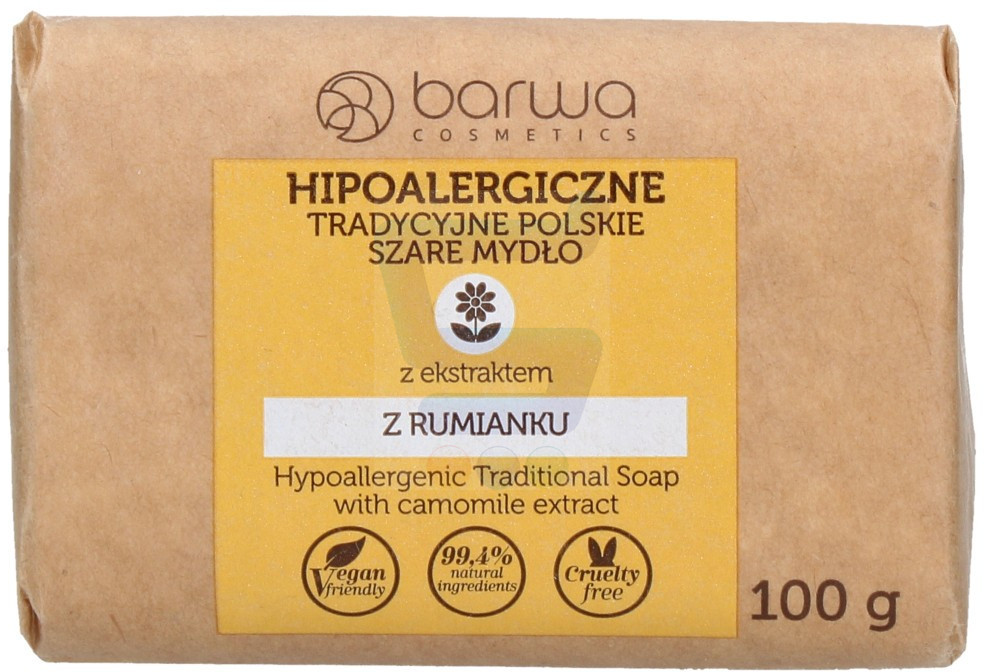 Barwa Tradycyjne szare mydło Rumianek Hipoalergiczne 100 g
