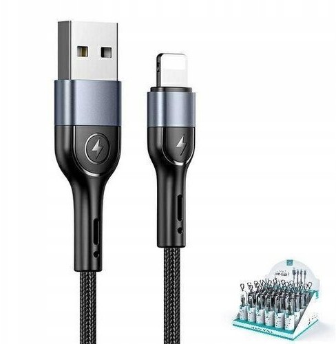 USAMS Kabel Pleciony Usb Apple Lightning 1M Czarny