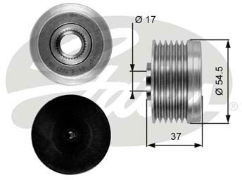 GATES Alternator - sprzęgło jednokierunkowe GATES OAP7034