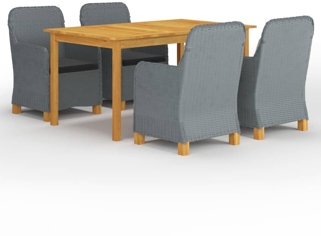 vidaXL 5-częściowy zestaw mebli ogrodowych, jasnoszary 3067849