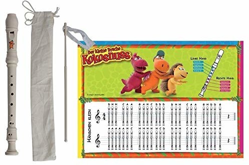 Drache Kokosnuss Mały smok kokosowy flet blokowy ABS, podwójny otwór, niemiecki sposób chwytania, w zestawie arkusz nut S1700181D