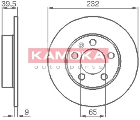 KAMOKA Tarcza hamulcowa 1036068