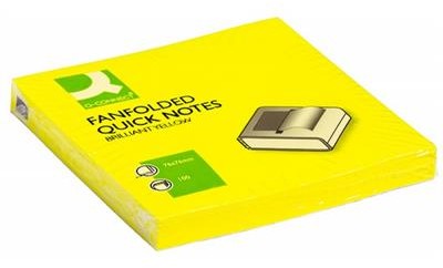 Q-Connect Bloczek samoprzylepny Brilliant Z-Notes, 76x76mm, 100 kart., jasnożółty KF16575