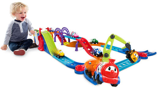 OBALL OBALL Tor dla autek i pociągów Zabawna przejażdżka Go Grippers z pociągiem 18m+