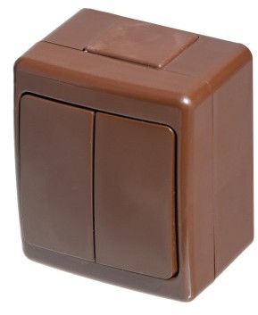 Pawbol BETA WYLACZNIK SWIECZNIKOWY IP44 BRAZOWY D.3210W2