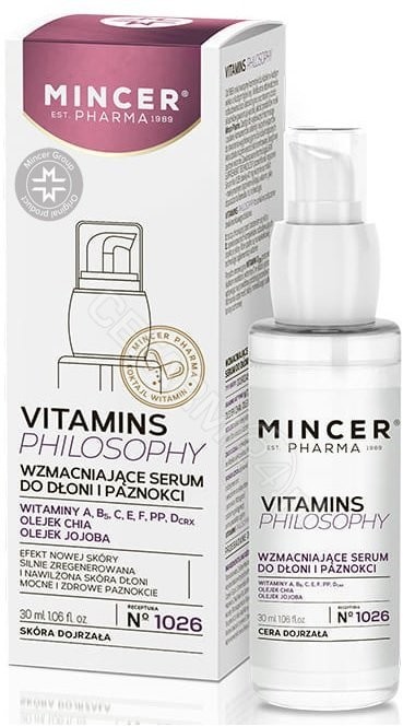 Pharma MINCER Mincer Vitamins Philosophy wzmacniające serum do dłoni i paznokci 30 ml