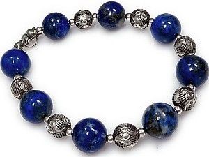 Arande Lapis Lazuli Srebro Piękna Bransoletka Certyfikat 2168882121