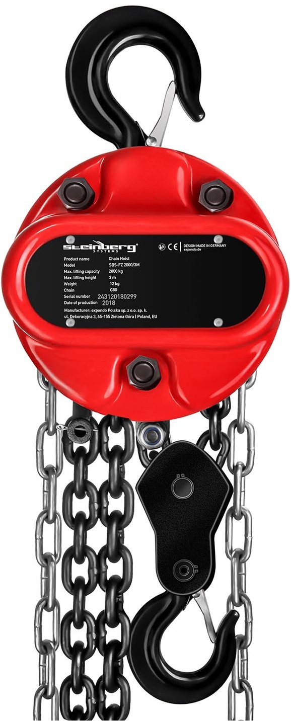 Vidaxl Steinberg Systems łańcuchowa - 2000 kg - 3 m