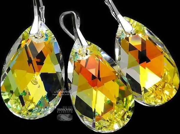 Arande SWAROVSKI komplet kolczyki wisiorek AURORA SREBRO 4399641620
