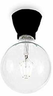 Ideal Lux Plafon Winery PL1 155142 lampa sufitowa 1x60W E27 czarny