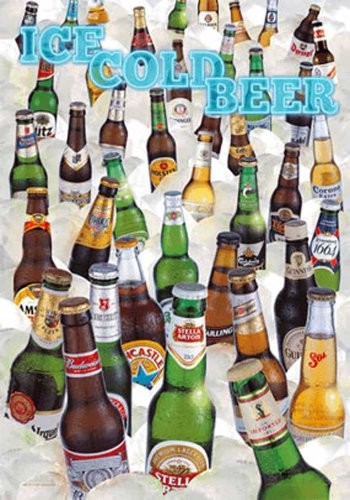 Empire oprawiona 3d soczewka raster plakat Ice Cold Beer 47 x 67 cm 416834