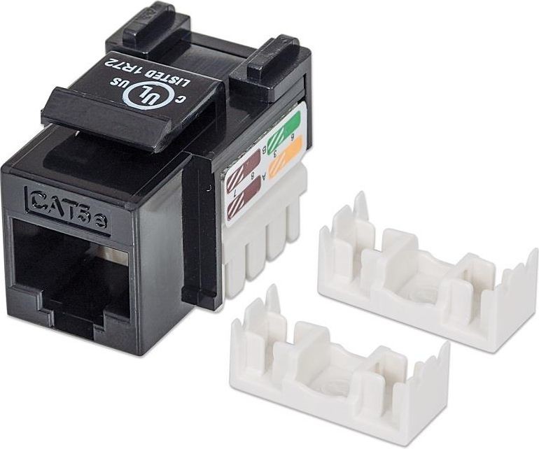 Intellinet keystone Network Solutions Moduł Cat.5e, UTP, Wtyk RJ-45, zaciskany, czarny (210416)