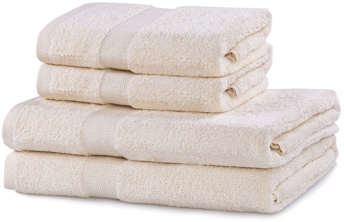 DecoKing DecoKing - Komplet Ręczników Bawełnianych Ecru MARINA GŁADKIE 2*70x140+4*50x100+4*30X50