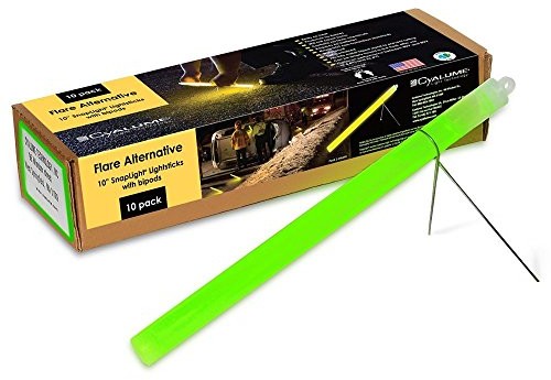 Cyalume Technologies cyalume, prętów 25 cm snapl Skating Flare alternatywa dla źródeł światła, czas świecenia 2 godzin, zielony, 10