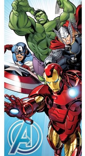 Jerry Fabrics Ręcznik Avengers, jasnoniebieski,, 70 x 140 cm