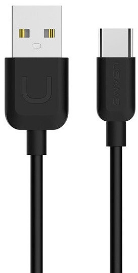 USAMS Kabel U-Turn USB-C 1m czarny/black 2A TCUSBXD01 (US-SJ099)