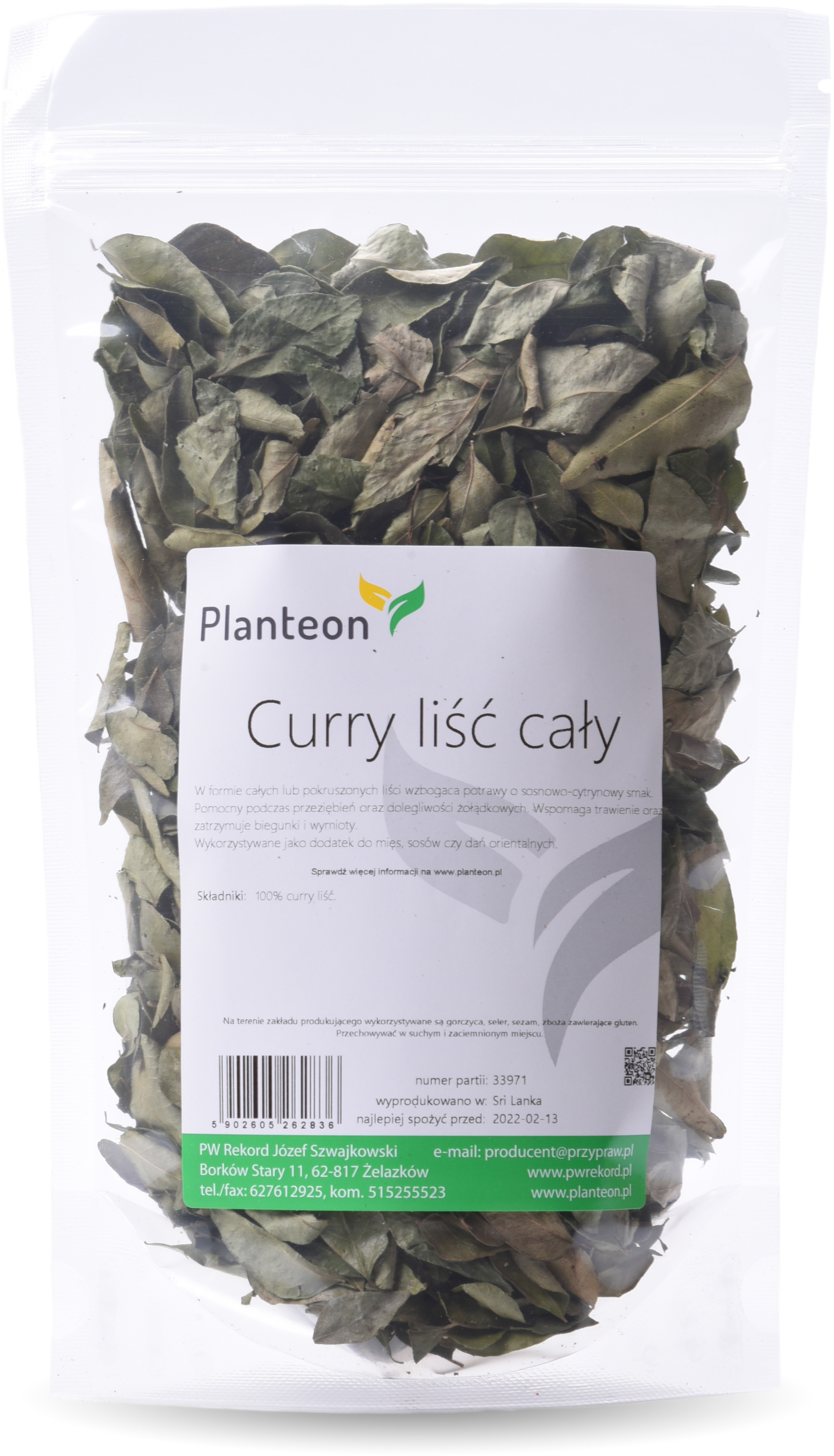 Planteon Curry liść cały 5kg 2-0059-02-6