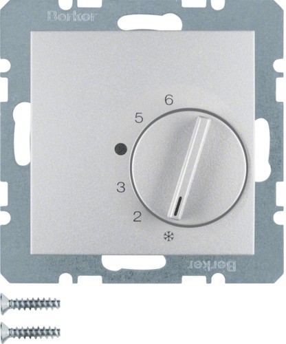 Berker Kwadrat/B3/B7 alu regulator temperatury [20261404] B_20261404